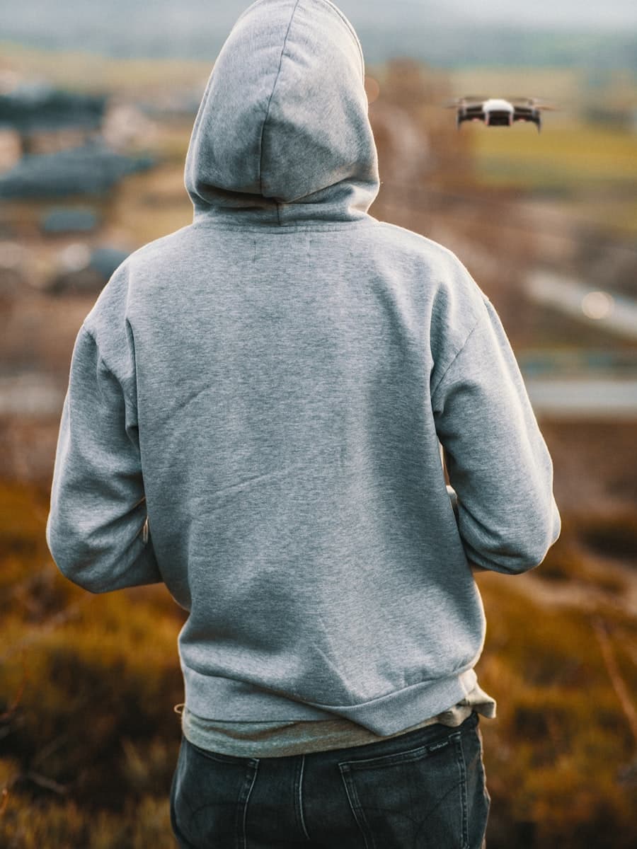 Mens Pullover Hoodie — Grey Milange